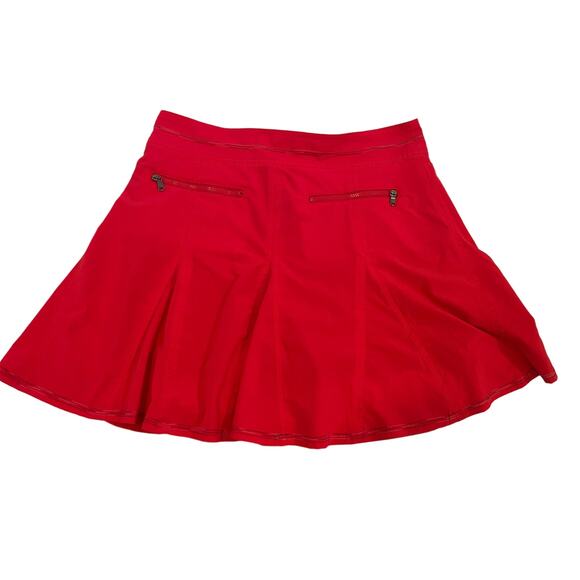 Title Nine Red Tennis Skort Size 8 Back Zipper Pockets - Picture 6 of 6